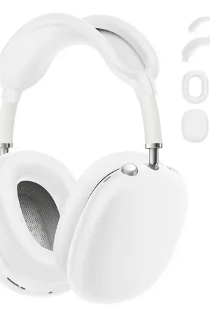 Étuis en silicone ShieldCase pour AirPods Max - Ensemble de 4 en 1 (Blanc) Livraison Express