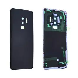 Vitre arrière avec vitre cache caméra sans logo Samsung Galaxy S9+ (G965F) Noir Midnight Bon Marché
