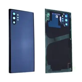Vitre arrière avec vitre cache caméra sans logo Samsung Galaxy Note 10+ (N975F) / 5G Noir Aura Prix Cassé
