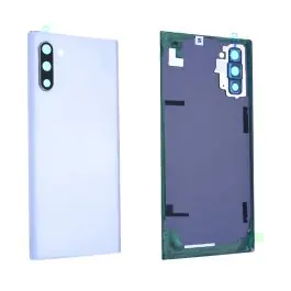 Solde Vitre arrière avec vitre cache caméra sans logo Samsung Galaxy Note 10 (N970F) Blanc Aura