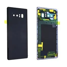 Remise Vitre arrière avec vitre cache caméra sans logo Samsung Galaxy Note 8 (N950F) Noir Midnight