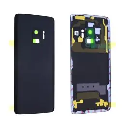 Vitre arrière avec vitre cache caméra sans logo Samsung Galaxy S9 (G960F) Noir Offre Spéciale