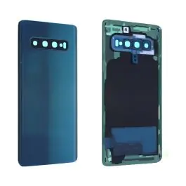 Achat Immédiat Vitre arrière avec vitre cache caméra sans logo Samsung Galaxy S10 (G973F) Vert