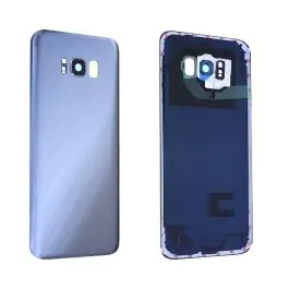 Vitre arrière avec vitre cache caméra sans logo Samsung Galaxy S8+ (G955F) Argent Réduction