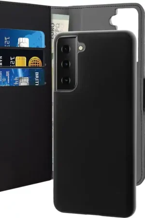 Folio 2 en 1 Samsung G S21FE Coque Magnétique Noir Puro Petit Prix