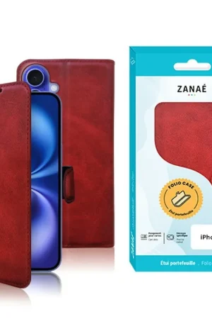 Portefeuille rouge pour iPhone 16 Commander Vite