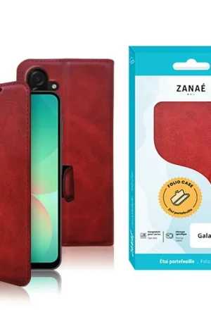 Portefeuille Zanae Columbia Galaxy A26 Rouge Prix Cassé