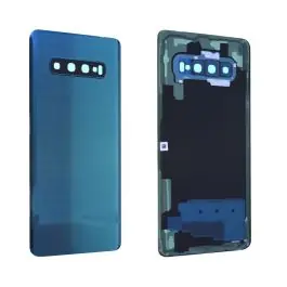 Vitre arrière avec vitre cache caméra sans logo Samsung Galaxy S10+ (G975F) Vert Prix Promo