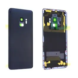 Vitre arrière avec vitre cache caméra sans logo Samsung Galaxy S9 (G960F) Gris Certifié