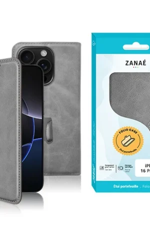 Portefeuille Zanae Columbia pour iPhone 16 Pro Max Gris Réduction
