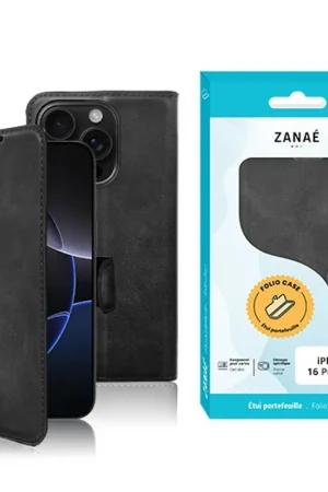Portefeuille Zanae Columbia pour iPhone 16 Pro Max Noir Vente Directe