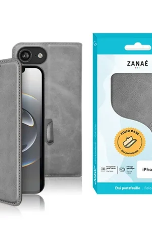 Certifié Portefeuille Zanae Columbia pour iPhone 16e Gris