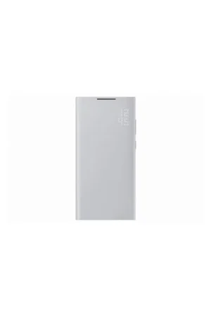 Etui Folio Smart LED View pour Samsung Galaxy S22 Ultra Gris clair Offre Du Jour