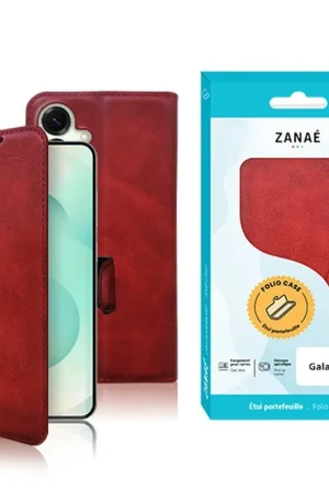 Soldes Portefeuille Zanae Columbia pour Galaxy S25 Rouge