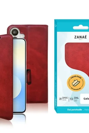 Portefeuille Zanae Columbia pour Galaxy S26 rouge Dernière Chance