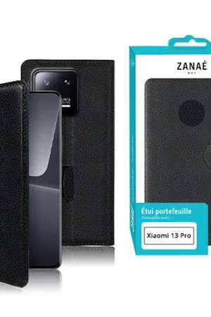 Portefeuille Zanae pour Xiaomi 13 Pro Noir Commande En Gros