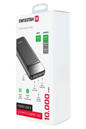 Achetez Aujourd’hui Power Bank Swissten 10000 mAh Noir