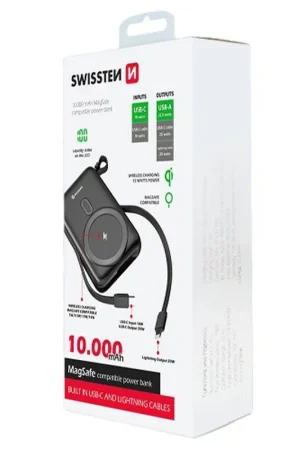 Promotion Saisonnière Power Bank Swissten 10000mAh MagSafe Noir