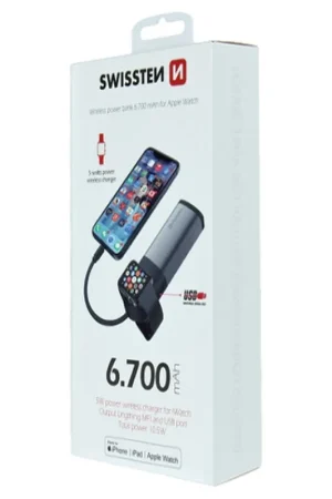 Acheter Direct Power Bank Swissten 2 en 1 6700 mAh Noir