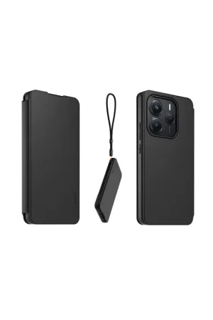 Top Vente Folio noir + Dragonne pour Redmi Note 14 5G Noir