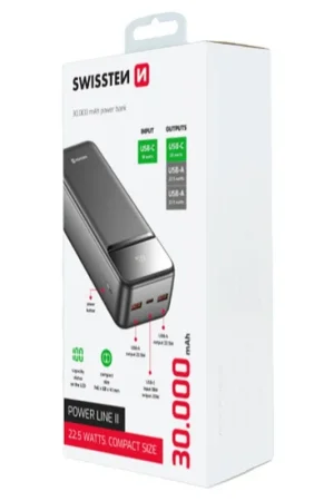 Power Bank Swissten 30000 mAh Power Delivery Meilleure Vente