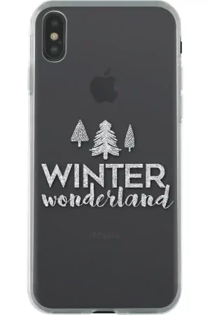 Prix Réduit Coque pour iPhone X/XS - souple transparente Winter wonderland