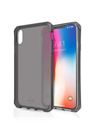 Expédition Rapide Coque pour iPhone XR - semi-rigide Itskins Spectrum noire translucide