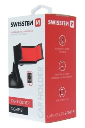 Prix Bas Support voiture Swissten Noir