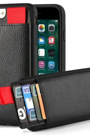 ShieldCase Étui cuir fente carte iPhone 7 Plus / 8 Plus Prix Cassé