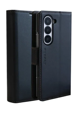 Haute Qualité ShieldCase Étui de téléphone cuir Samsung Galaxy Z Fold 6 (noir)