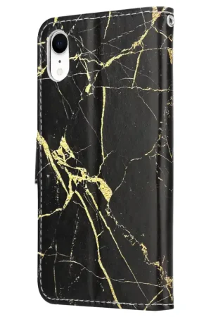 Bon Marché ShieldCase Étui de téléphone en marbre iPhone Xr (noir)