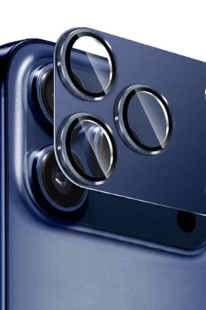 Prix Choc Verre trempé caméra effet métal iPhone 17 Pro Marine