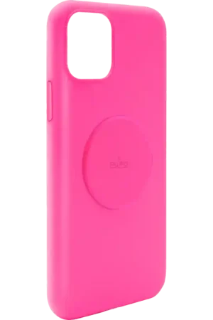 Coque iPhone 11 Silicone Icon aimantée Fuchsia Fluo Puro Promotion Saisonnière