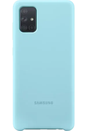 Soldes Coque Samsung G A71 Silicone Bleue Samsung