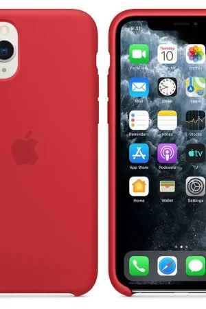 APPLE Coque en silicone pour iPhone 11 Pro - Rouge Prix Cassé