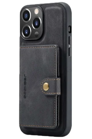 ShieldCase Etui portefeuille en cuir iPhone 13 Pro (noir) Paiement Sécurisé