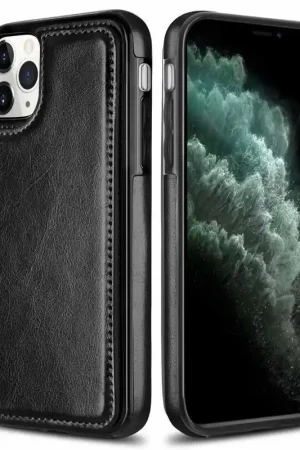 ShieldCase Étui portefeuille iPhone 12 Pro (noir) Usine Directe
