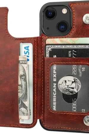 ShieldCase Étui portefeuille iPhone 13 Mini (marron) Expédié Aujourd’hui