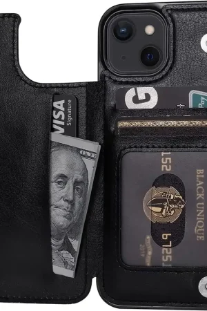 ShieldCase Étui portefeuille iPhone 13 (noir) Expédié Aujourd’hui