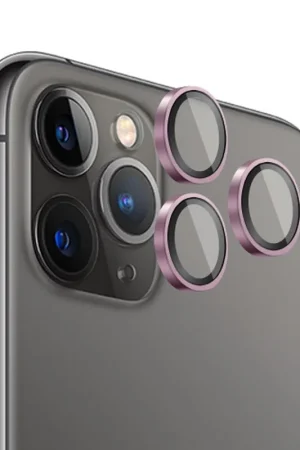 Retour Gratuit Verre trempé caméra rose pour iPhone 12 Pro/11 Pro