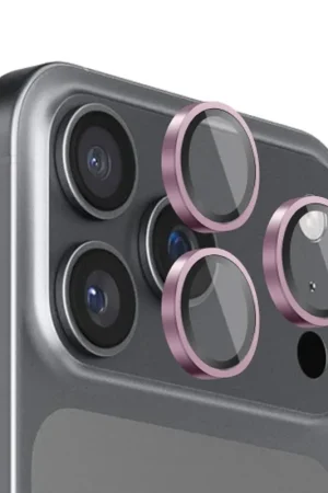 Verre trempé caméra rose pour iPhone 17 Expédition Rapide