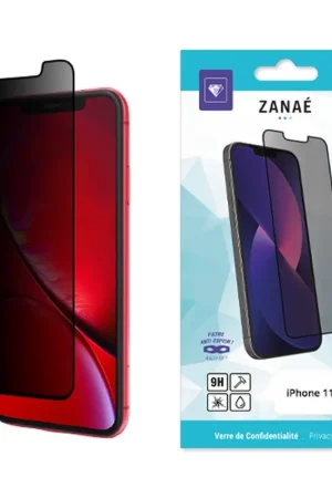Prix Bas Verre trempé confidentialité iPhone 11 / XR Noir