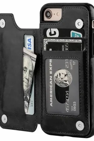 ShieldCase Étui portefeuille iPhone 7 / iPhone 8 (noir) Offre Limitée