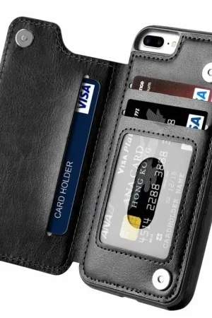 ShieldCase Étui portefeuille iPhone 7 / 8 Plus (noir) Quantité Limitée