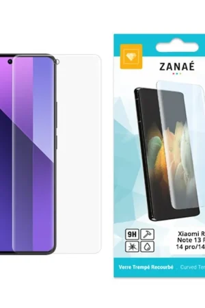 Verre trempé courbe pour Redmi Note 13/14 Pro et Poco X7 Nouvel Arrivage