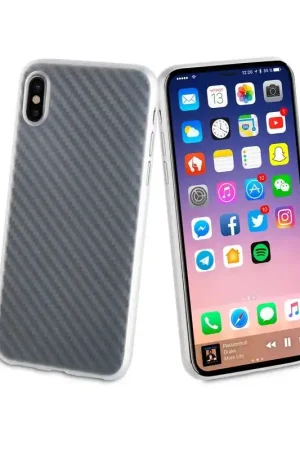 Dernière Chance COQUE CARBON EDITION TRANSPARENT APPLE IPHONE X XS