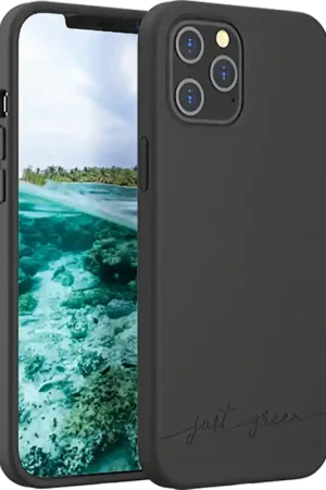 Meilleure Vente Coque iPhone 12 Pro Max Noire Just Green