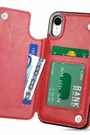 Produit De Marque ShieldCase Étui portefeuille iPhone XR (rouge)