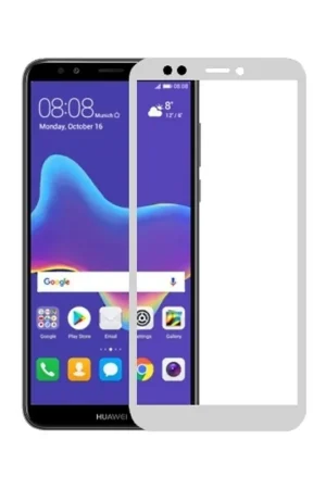 Verre trempé Full Cover blanc pour Huawei Y7 / Honor 7C Livraison Express