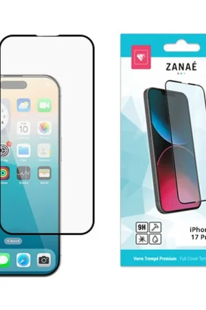 Verre trempé Full Cover iPhone 17 Pro Noir Commander Maintenant